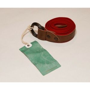 SCOTCH & SODA Men’s Striped Red Beige Web Belt Size Medium